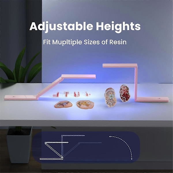 UV Lampe til Resin Hærdning, 3 i 1 Brug, Resin Tilbehør til UV Resin, Resin Form, DIY Håndværksdekoration