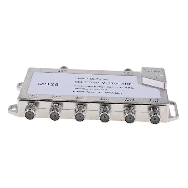 18V Multi Switch LNB Satellit FTA 6 Utgångar Kombinerare LNBF Parabol JS-MS26