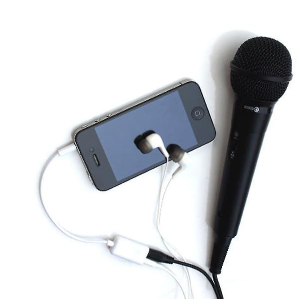3,5 mm Audio Headset Mic Y-Splitter Kabeladapter Mikrofon Høretelefon Splitter