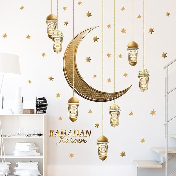 Ramadan Vindudekals Eid Mubarak Ramadan Dekorasjon Islamsk Muslimsk Fest Dekor