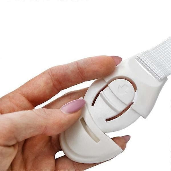 10 stk. Skabslås / Skuffelås / Børnesikring Hvid