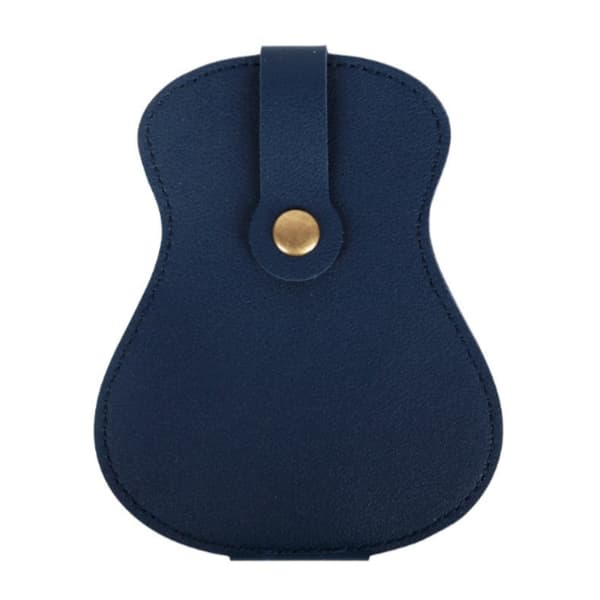 Gitarplekterholder - Stor kapasitet PU-skinn plekterveske blå