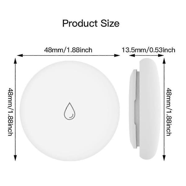 IP67 Vannsensor Tuya Zigbee Flom Vannlekkasjedetektor Smart Alarm Sikkerhetssensor for Smart Hjem
