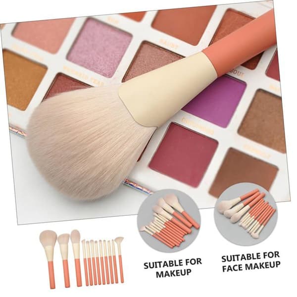 Makeupbørster - 12 Stykker - Bløde Børster - Bærbare