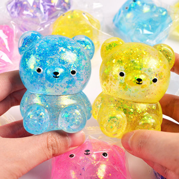 Kawaii Bear Squeeze Toy Antistress Leksaker Kreativa mjuka Squeeze Leksaker Slow Rebound Leksaker för barn Födelsedag Barnens dag presenter