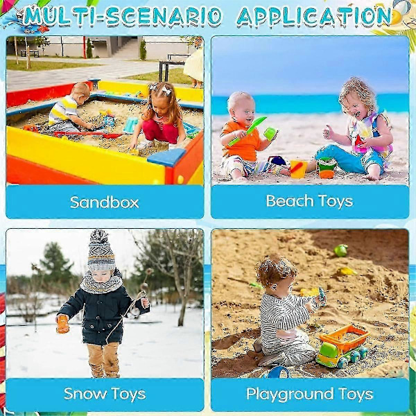 Blødt Gummi Strandlegesæt, Baby Udendørs Vandleg, Foldbar Spand, Strandlegesæt Til Børn Og Drenge