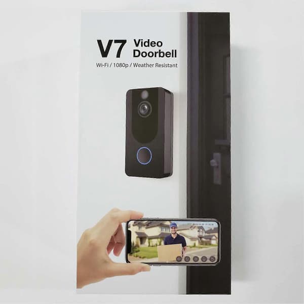 V7 Intelligent Video Dörrklocka Trådlös Wifi 1080P Säkerhetskamera Dörrklocka Rörelsedetektering Mörkerseende Tvåvägssamtal & Realtidsvideo Dörrklocka