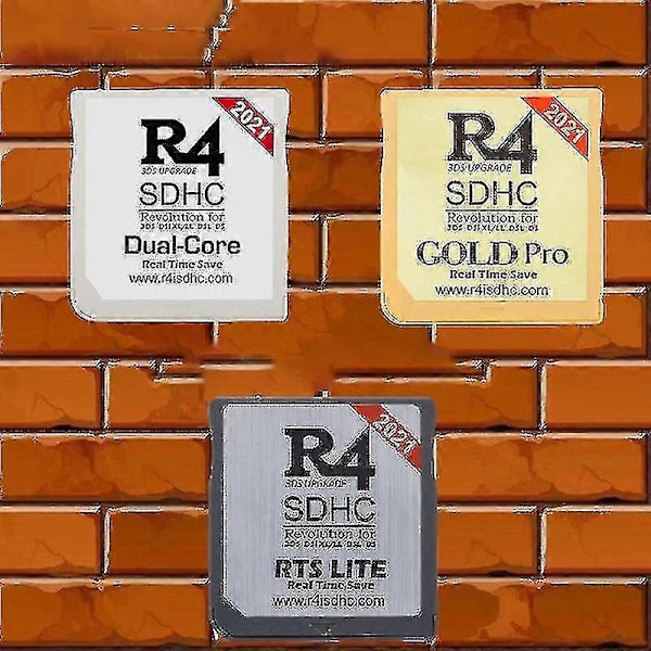 2021 R4 Gold Pro SDHC för DS/3DS/2DS/Revolution-kassett med USB-adapter