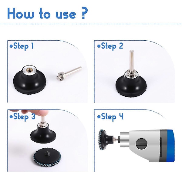50 mm 2 tommer Lamelslibeskive til Roloc Roll Lock Slibeværktøj Passer til Polering af Metal Jern Rust