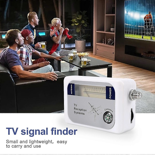 Dvb-t Finder Digital Antenne Terrestrisk Tv Antenne Signalstyrke Måler Hvit