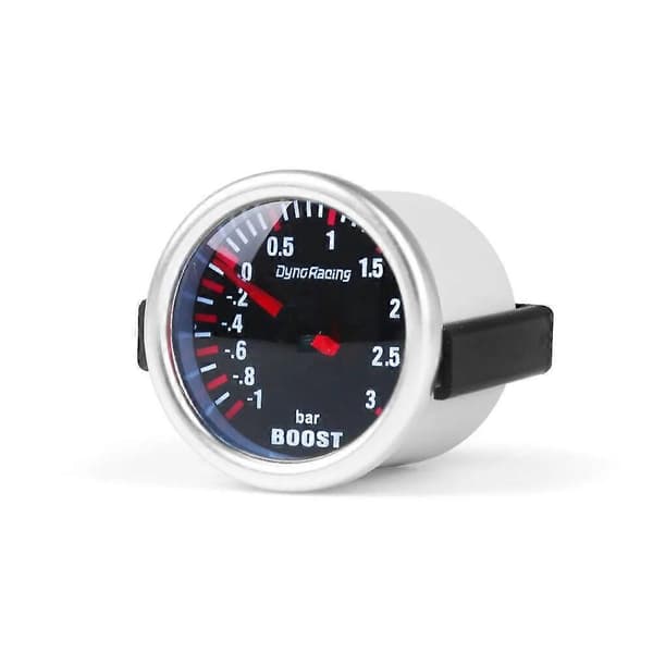 Dynoracing 2 52MM Turbo Boost Måler 3 BAR Mekanisk Hvit Led Boost Måler Røyk Linse Boost Sensor BX101537