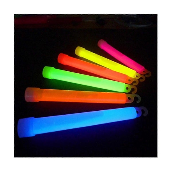 6 Tum Fluorescerande Kit Glow Sticks Promenader och Vandring Camping Utomhus Nödförnödenheter