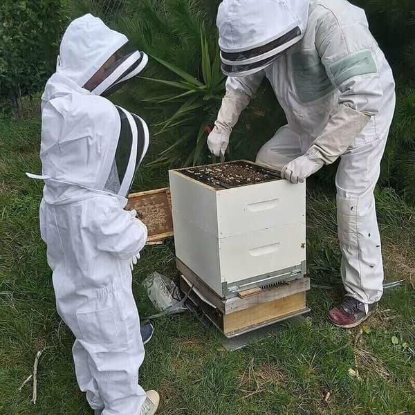 Biodlingskläder med handskar, barnbiodräkt - Långärmad bomull, barnskydd, biodlingsmaterial