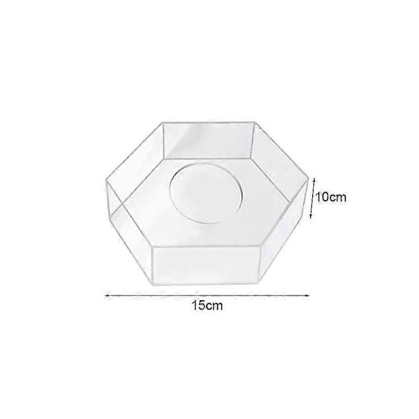 Akryl Tårtbricka Hexagonal Tårtfat DIY Tårtpåfyllningsbar Skiva Bas Klar Tårtställ Deco