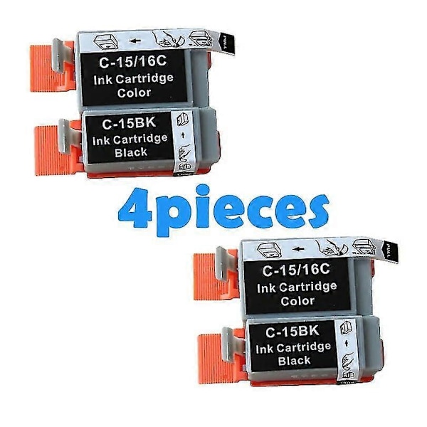 Højkvalitets 4 stk. kompatible blækpatroner Bci15 Bci16 Bci-15 Bci-16 Bci15 16 til Canon I70 I80 Selphy Ds700 Ds810 Pixma Ip90 Mini220 printer
