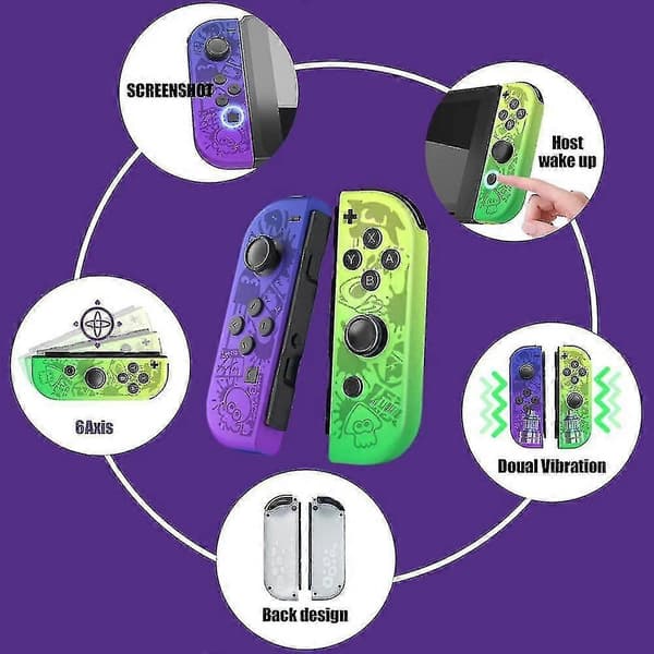 Spillkontroller (v/h) for Nintendo Switch-kontroller - Splatoon Edition trådløs spill Joypad