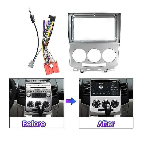 For Mazda5 Mazda 5 2 CR 2005 - 2010 Bilradio Dashbord Panel Ramme Strømkabel Canbus