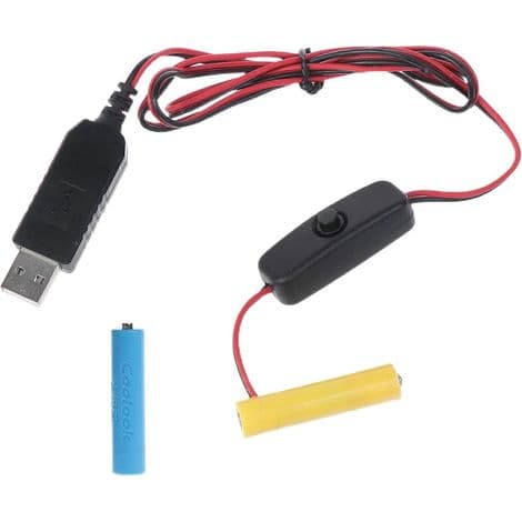 USB-strømkabel til elektrisk legetøjsur, LED-strip - 2 meter
