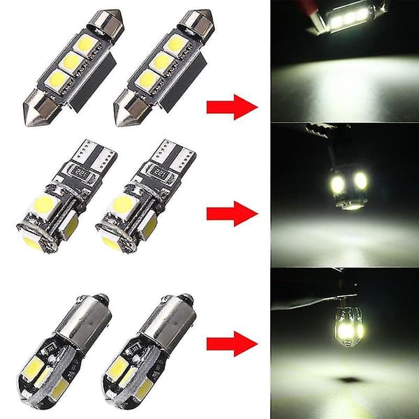 Bil LED Pærer Indvendig Kit - 20 stk Super Lyse Canbus Fejlfri Lys