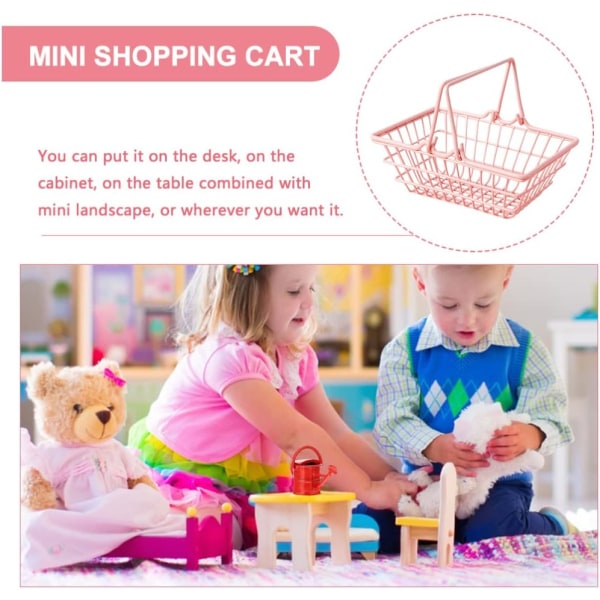 Mini indkøbskurv med håndtag Home Decor Kids Party-jbk