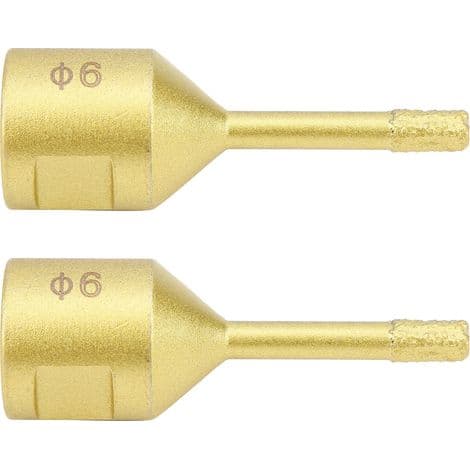 M14 6mm diamantbor for fliser, granitt og stein - 2 stk