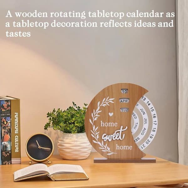 2026 Skrivebordskalender - Manuel Rotation - Evighedsmånefasekalender - Skrivebordskalender - Elegant