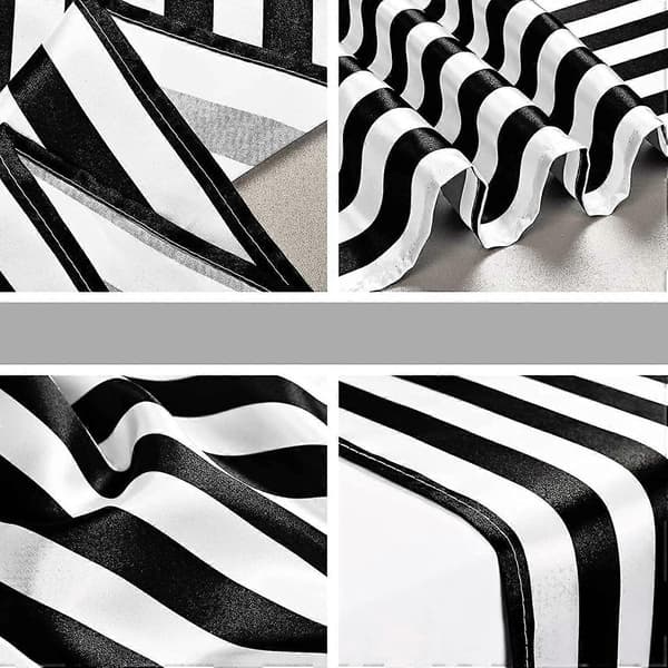 10-pack Bordslöpare Polyester Bordsdekoration Klassisk Svartvit Randig Bordslöpare Modern Eleg