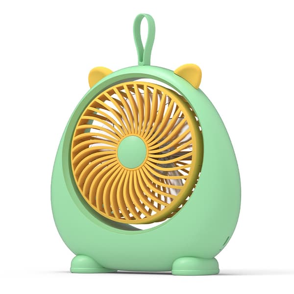 Bordventilator Støjsvag Ventilator Studenterkollegium Kontor Mini Ventilator USB Genopladelig Ventilator - FARVE: GN