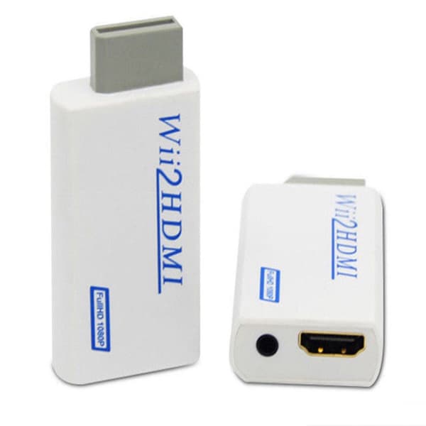 HDMI-adapter Kompatibel med Nintendo Wii – Full HD 1080p Vit