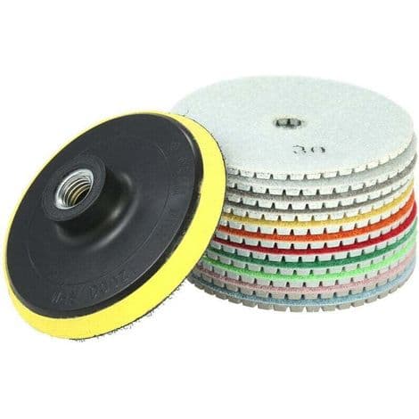 4 tommer diamantskive 11 dele til slibning af granit, marmor, stenfliser, keramik, beton