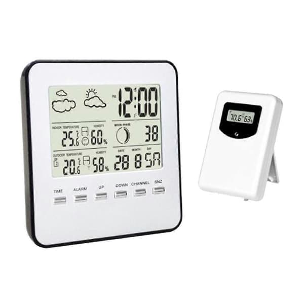 Trådlös digital väderstation med /Temperatur/Klocka/Månfas