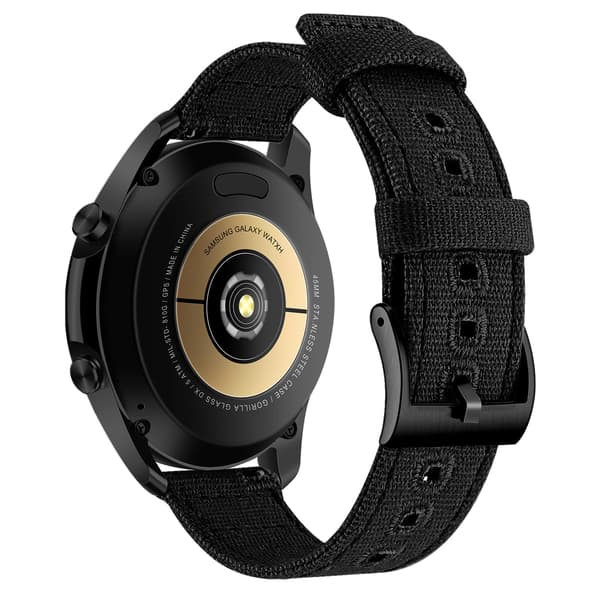 24 mm lærredsrem til Suunto 9 Sort