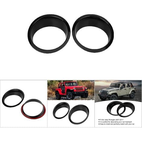 Et par forlygteafdækninger til Jeep Wrangler 2007-2017 (sort)