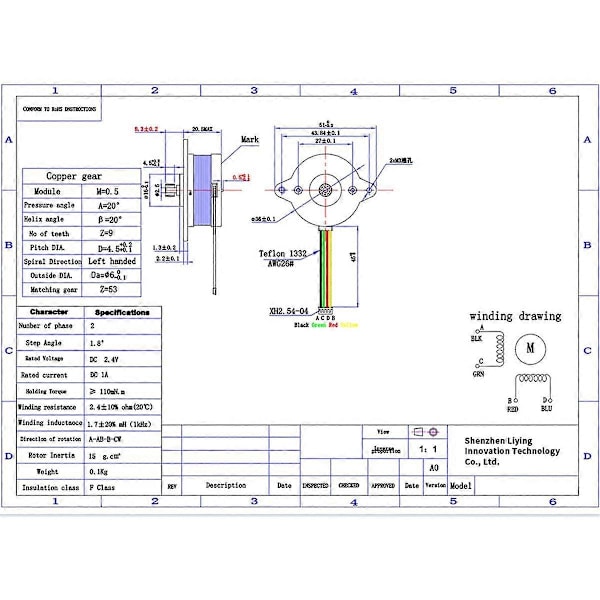 For X1/P1-serien Ekstrudermotor 36 Sirkulær Steppermotor 9 Tenners Spiralgir for X1/X1C/P1P/P1S