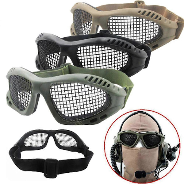 Säkerhetsglasögon Skyddande Säkerhetsglas Resistent Järnmask Mot Vind Sand-FÄRG: Grön