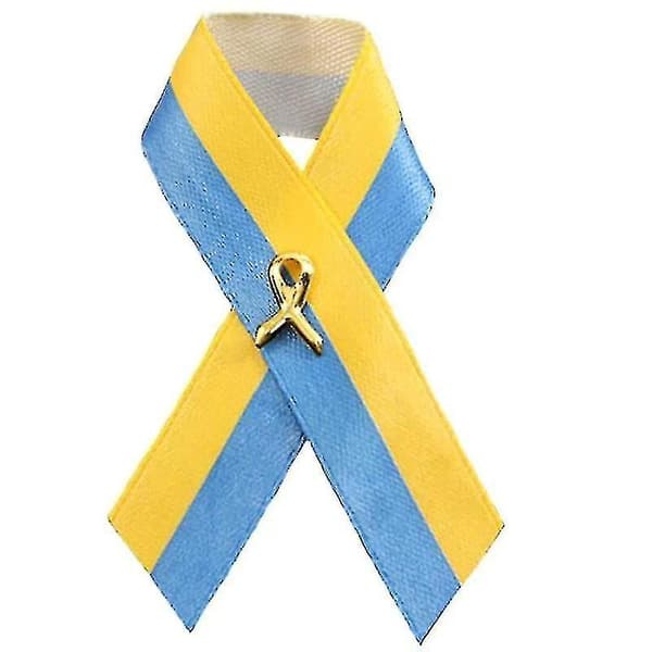 Sateng Ukraina Bevissthet Sløyfe Pins Ukraina Pin #yg