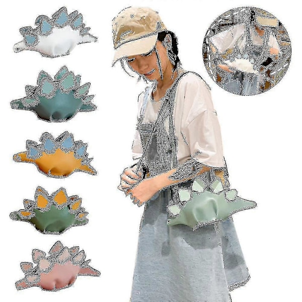 Dinosaurie Axelväska, Stegosaurus Crossbody Väska för Flickor Kvinnor - FÄRG: Grön