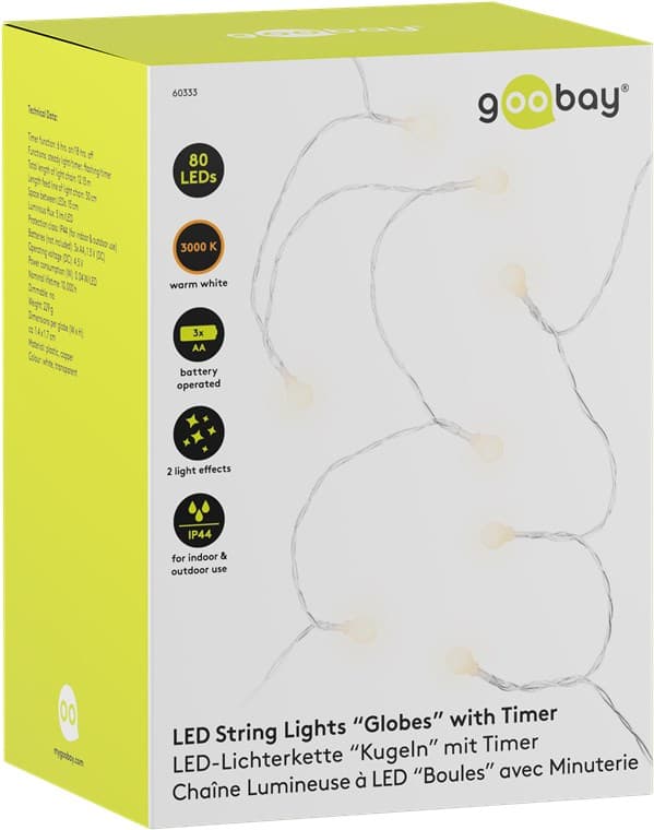 80 LED-valoketju \"Pallot\"