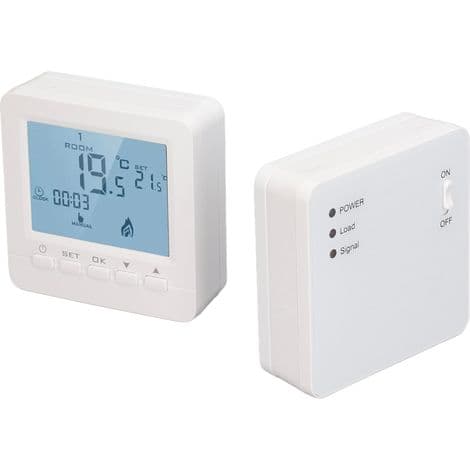 Programmerbar trådløs smart termostat til elektriske radiatorer, sikker 230V