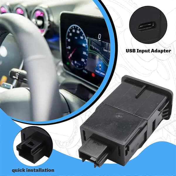 Bil USB Inngang Adapter Audio Radio U-disk Socket Grensesnitt For