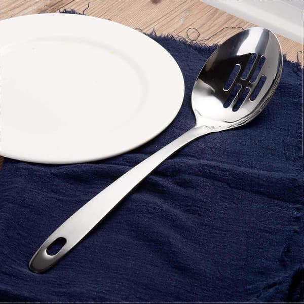 Hulske Rustfrit Stål Madlavningsske, Køkken Serveringsske, 32,5 cm