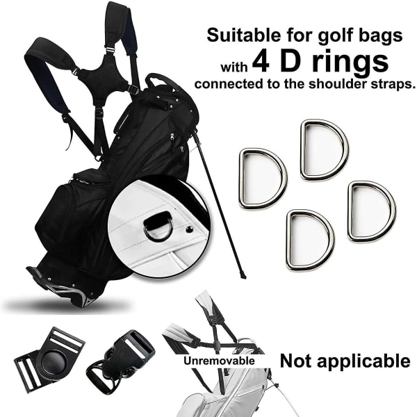 Bærbar golf skulderrem Golftaske Remudskiftning Comfort Shoulder Justerbar Golftaske