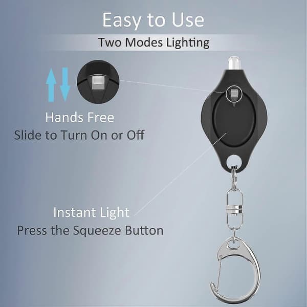 10 kpl Mini-Avaimenperä Taskulamppu Ultra Kirkas Led Avaimenperä Valo Taskulamppu, Musta