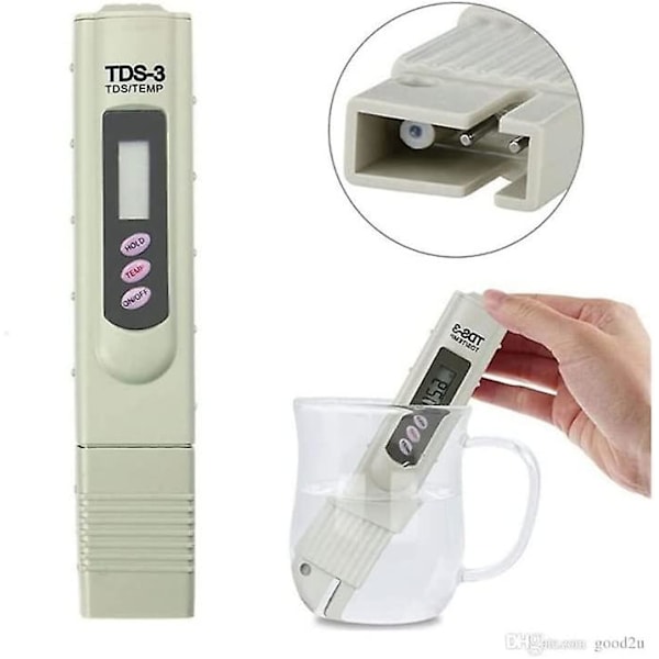 Tds-3 Bärbar Digital Lcd Dricksvattenmätare Testare Penna Vattenkvalitetsmätare Temperatur Och Ppm Vattenrenhetstestare 0-9990 Ppm Dricksvatten Hydro