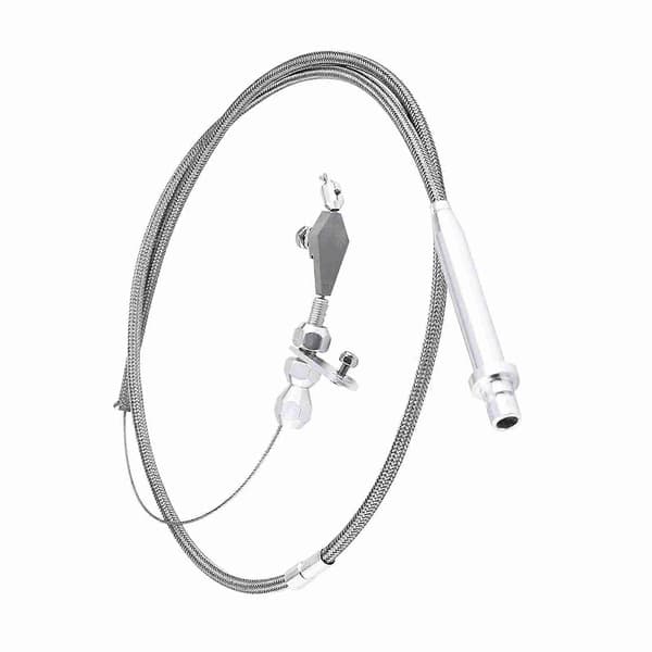 Til Chevy TH350 rustfrit stål flettet transmissions kick down kabel detent kickdown
