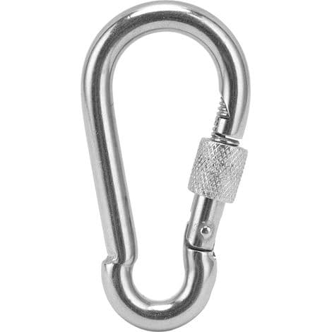 Robust og multifunksjonell karabinkrok laget av 304 rustfritt stål med fjærlås M10x100