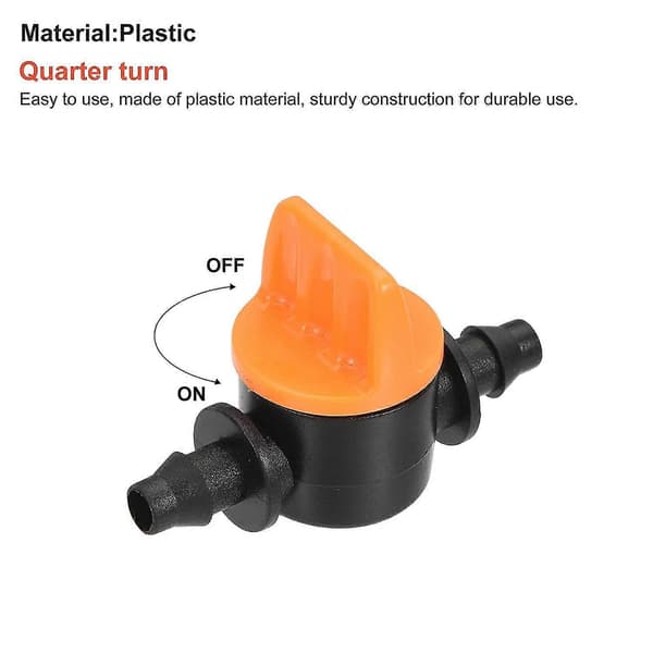 Mikro Kuglehane 1/4\" Barb Forbindelse Plastik Afbryder Til Vanding Drypslange 4 Stk