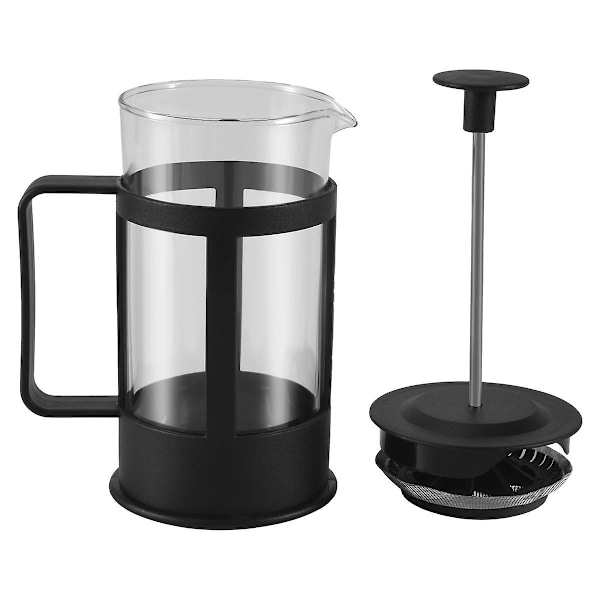 Fransk Presse Kaffe- og Temaker 12Oz, Tykk Borosilikatglass Kaffe Presse Rustfri og Oppvaskmaskinsikker