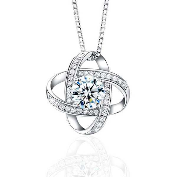 Clover Pendant Necklace Silver