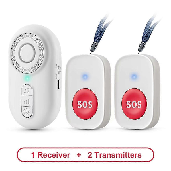 Q26 Trådløs Smart Dørklokke Omsorgsdørklokke Eldre Nødanrop Enhet Sykepleier Pager Sykepleier Pager SOS Alarmsystem